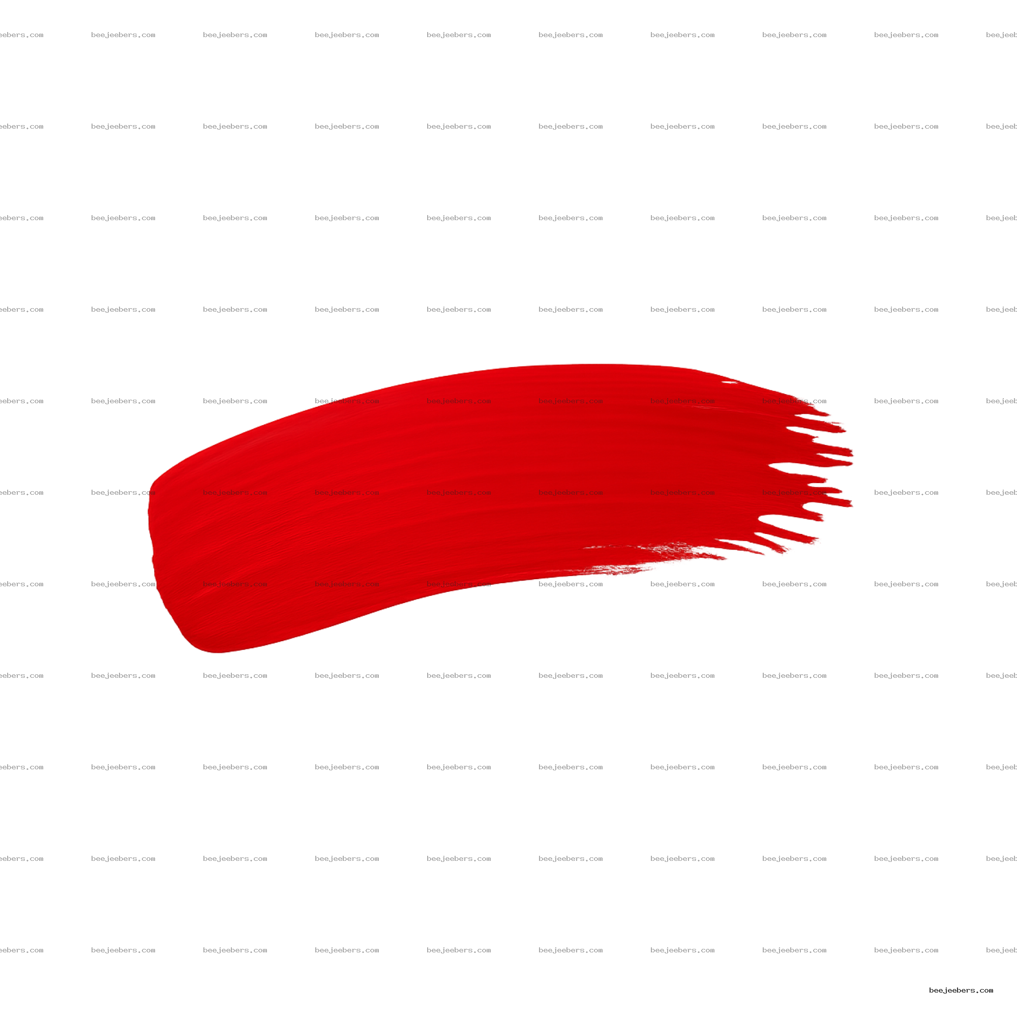 Clean red paint stroke brush mark with transparent background digital PNG