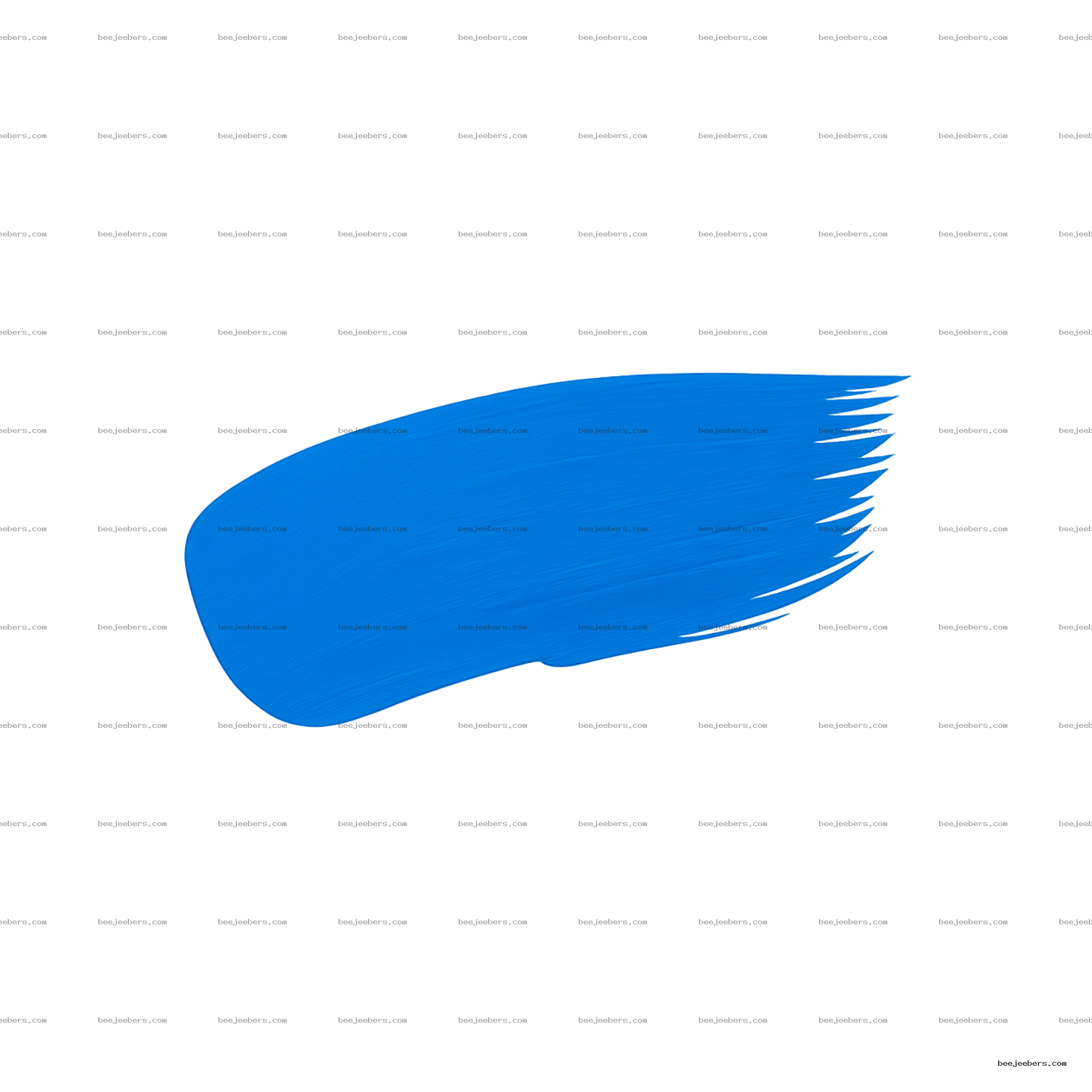 Clean blue paint stroke with transparent background for digital use