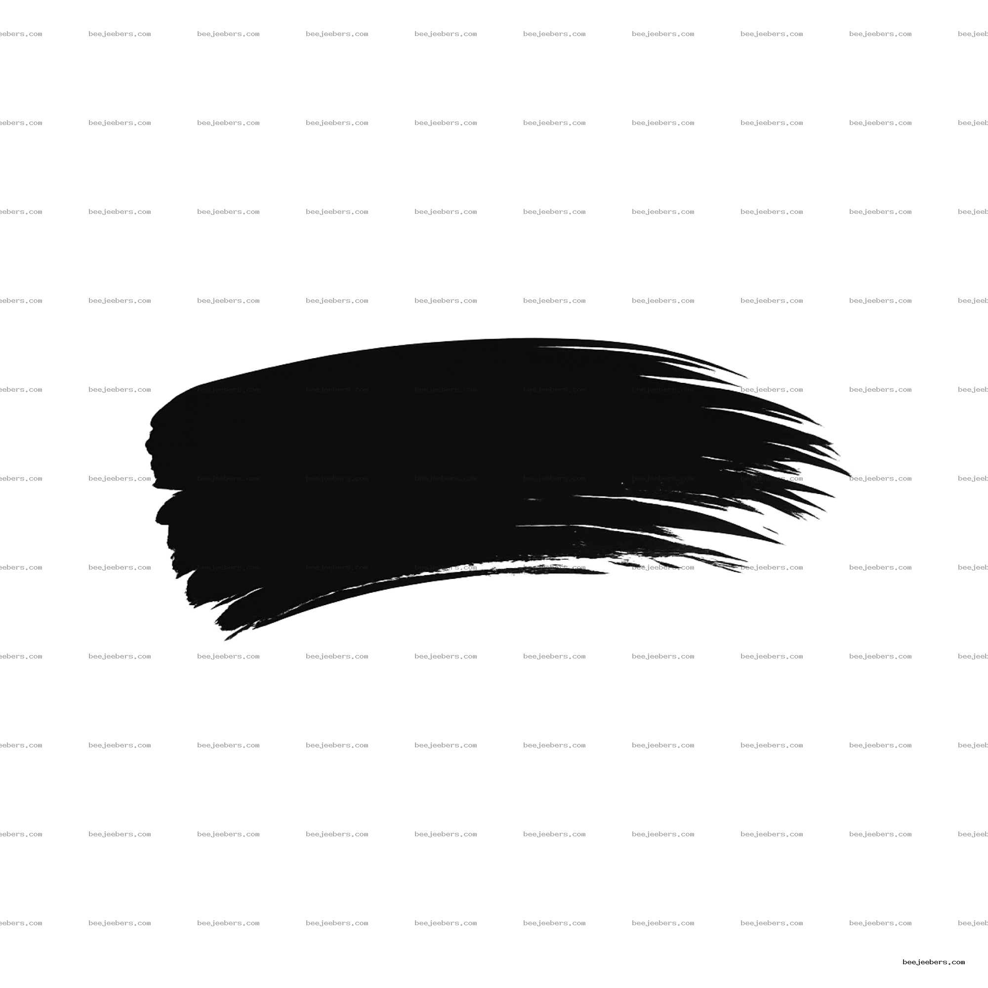 Clean black paint brush stroke PNG with transparent background