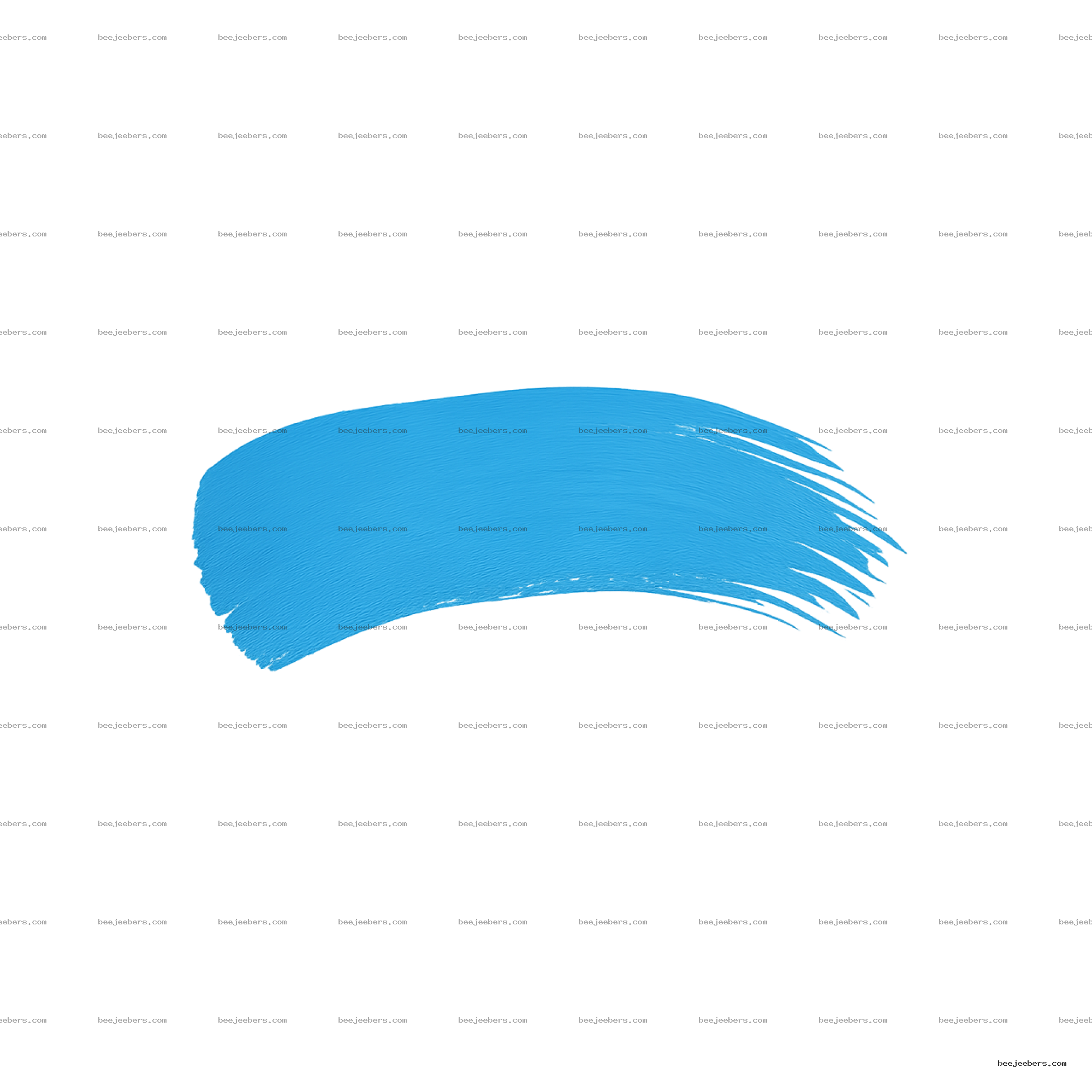 Blue curved paint swipe brush stroke with transparent background for design use