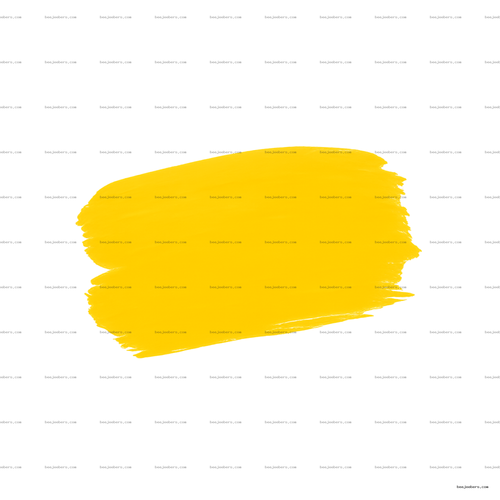Clean yellow brush stroke with smooth edges on transparent background