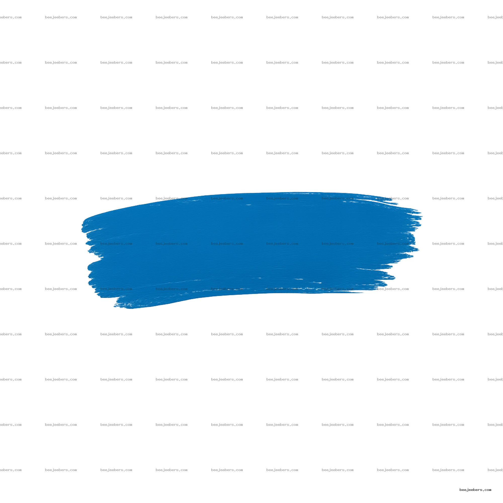 Blue paint stroke with textured brush effect on transparent background PNG
