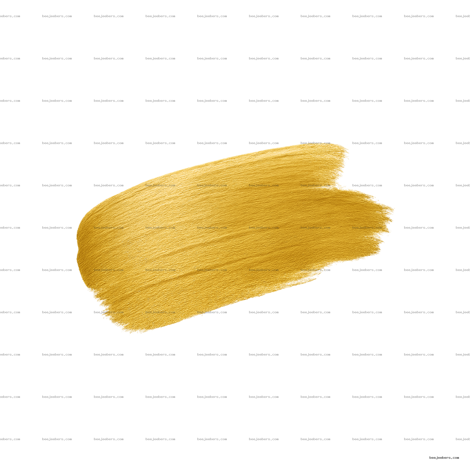 Clean gold paint stroke with brush texture on a transparent background PNG