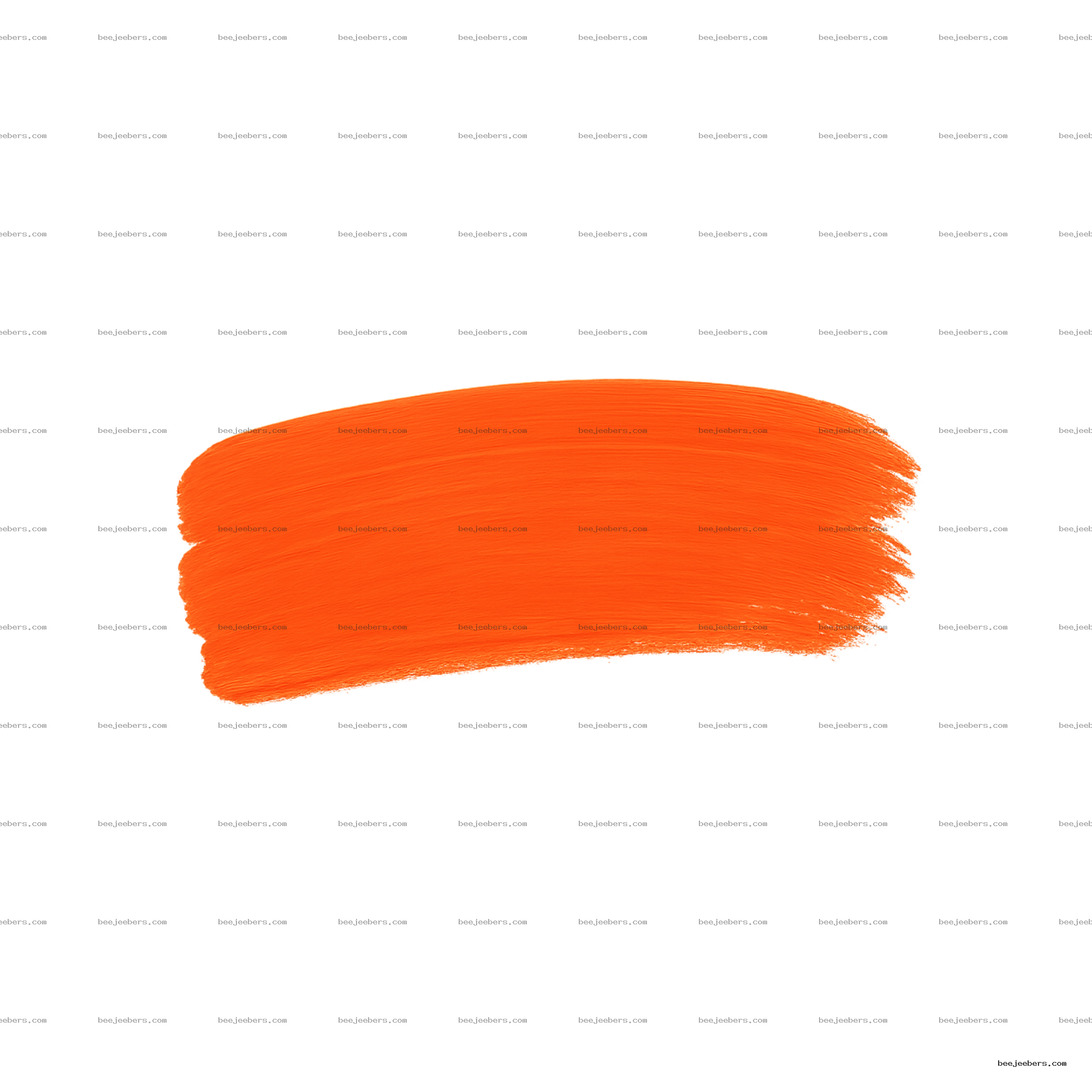 Orange paint brush stroke in smooth vector style on transparent background