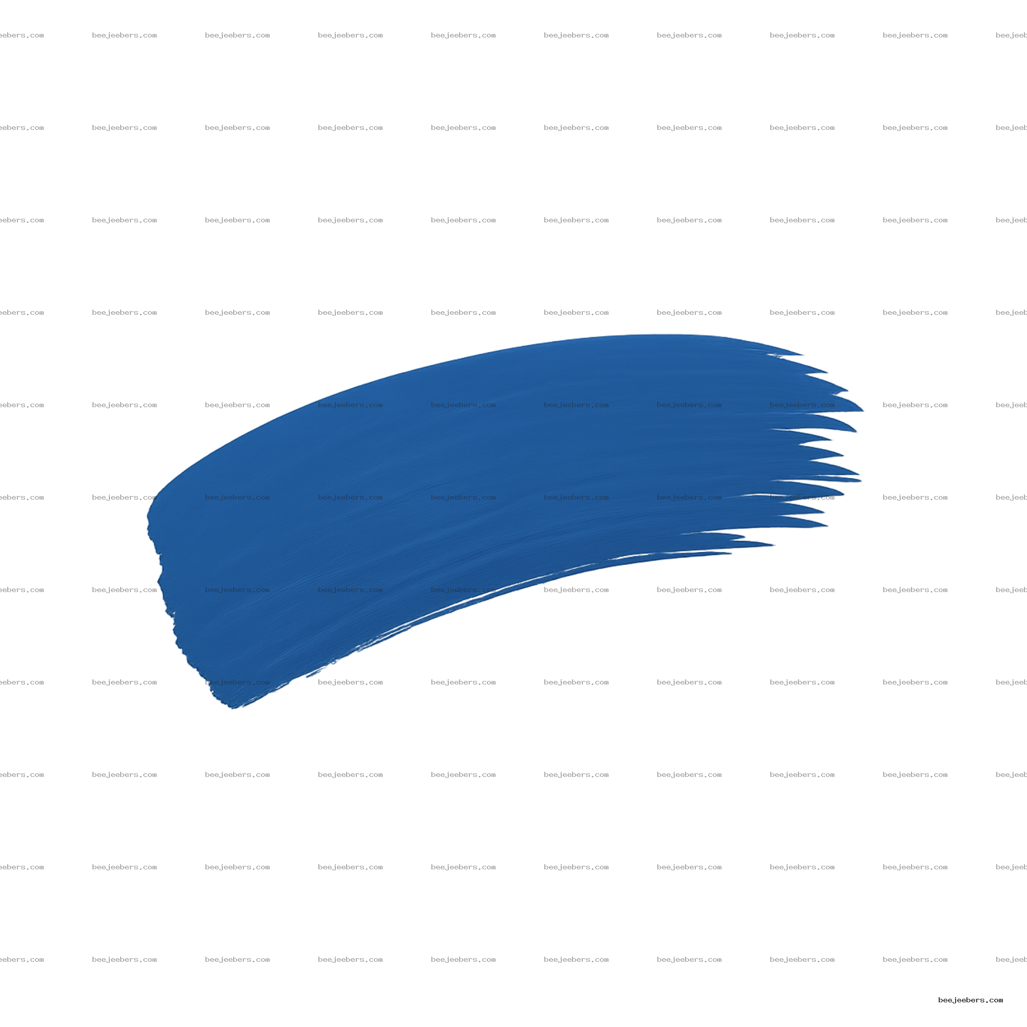 Clean blue brush stroke with textured edges on transparent background in vector style