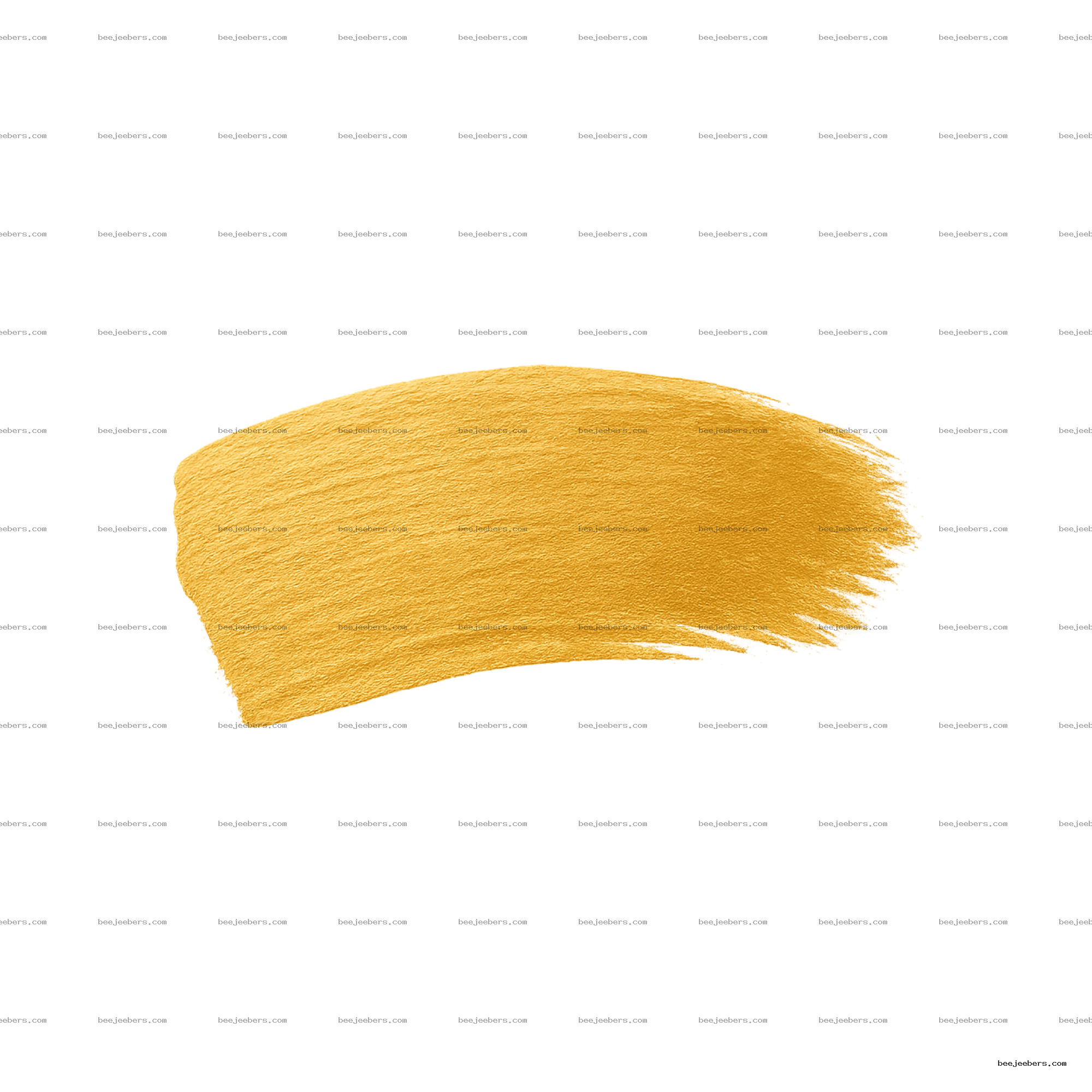 Gold paint brush stroke with textured edges on a transparent background PNG