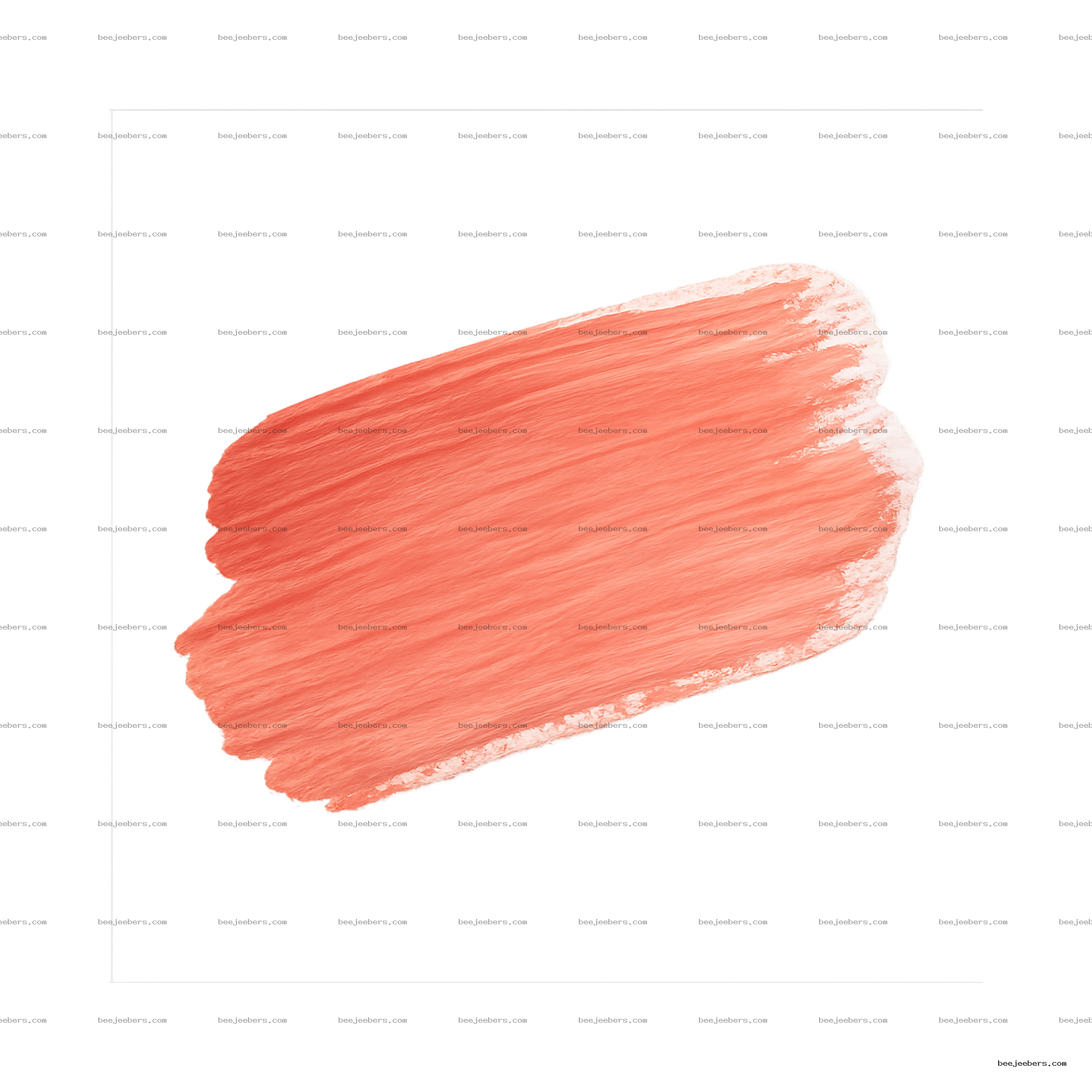 Clean coral colored paint stroke PNG with textured brush effect and transparent background