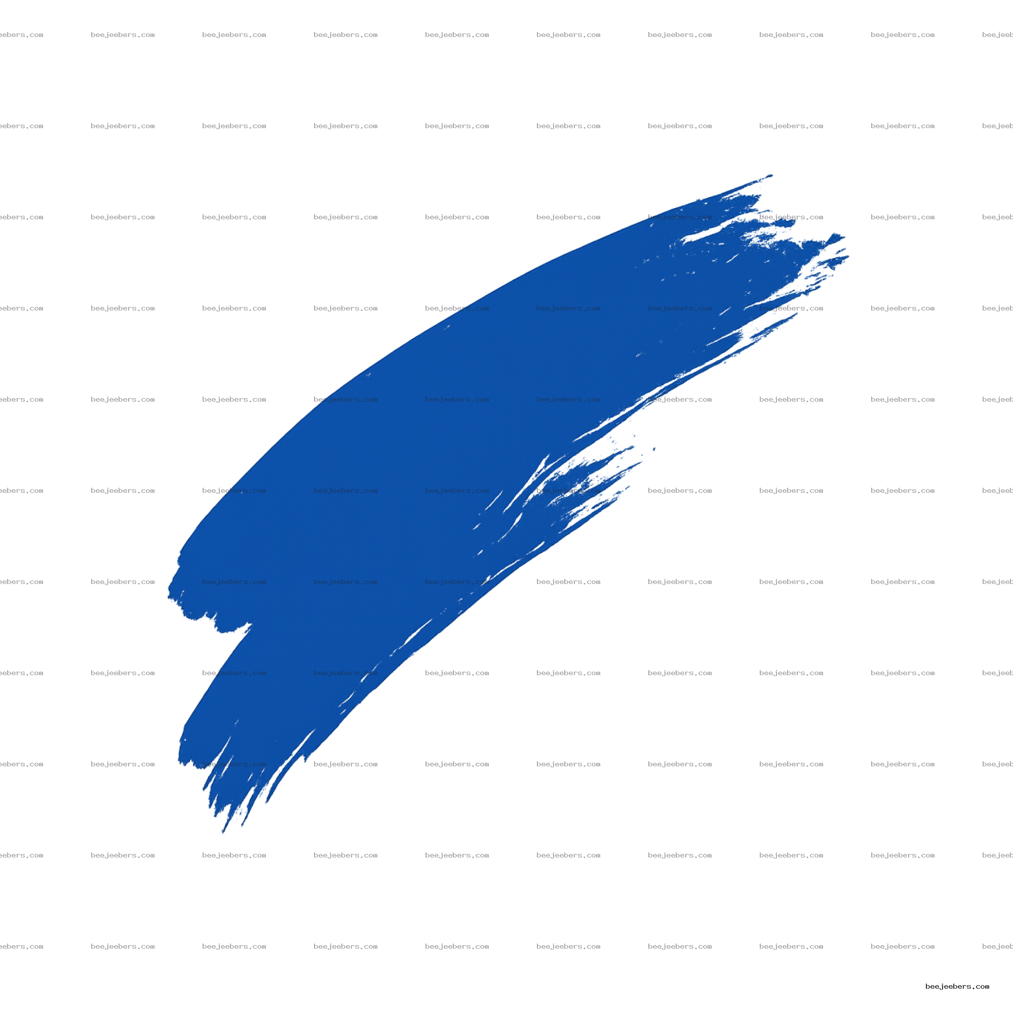 Blue paint brush stroke with transparent background in clean vector style