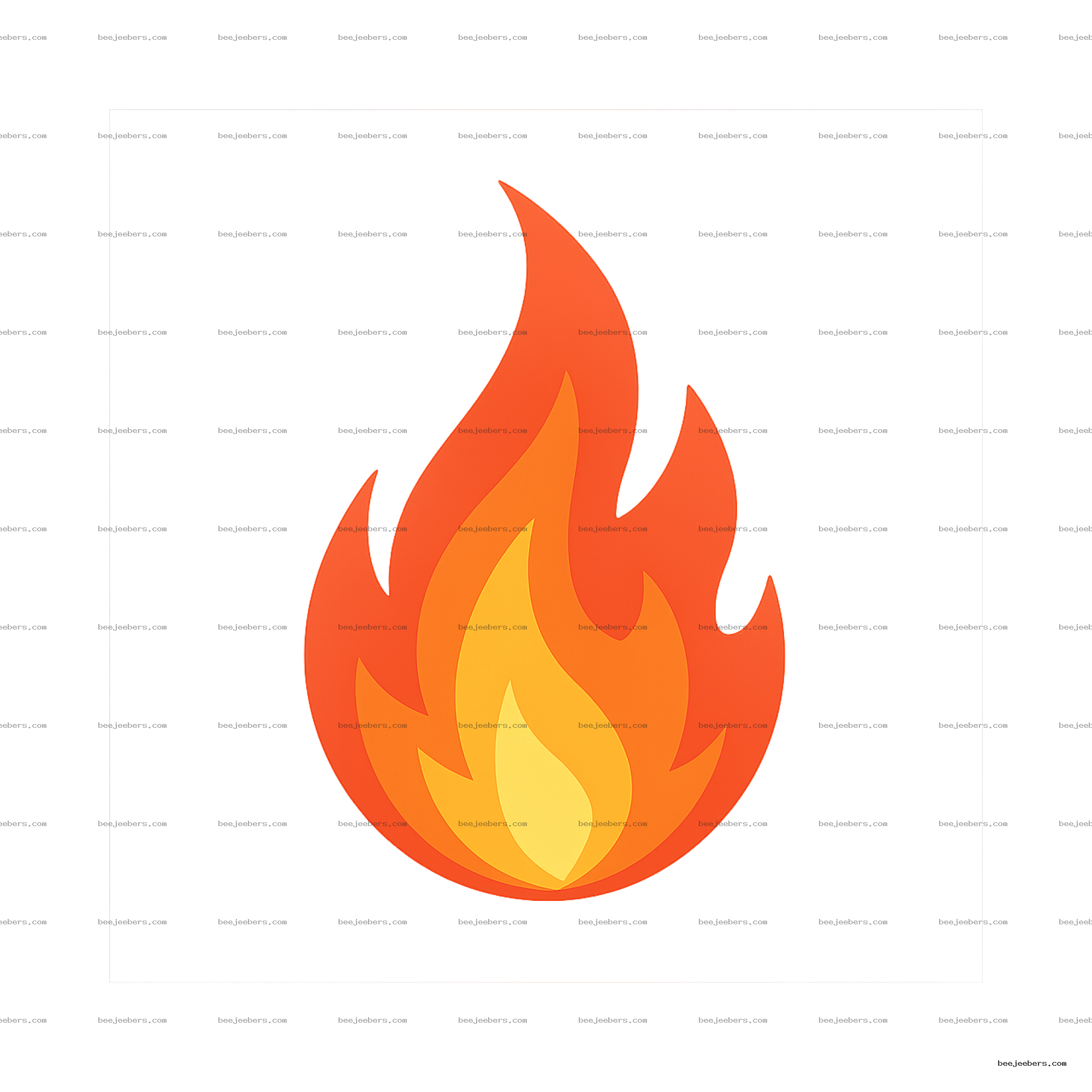 Clean vector illustration of a bright layered flame on transparent background