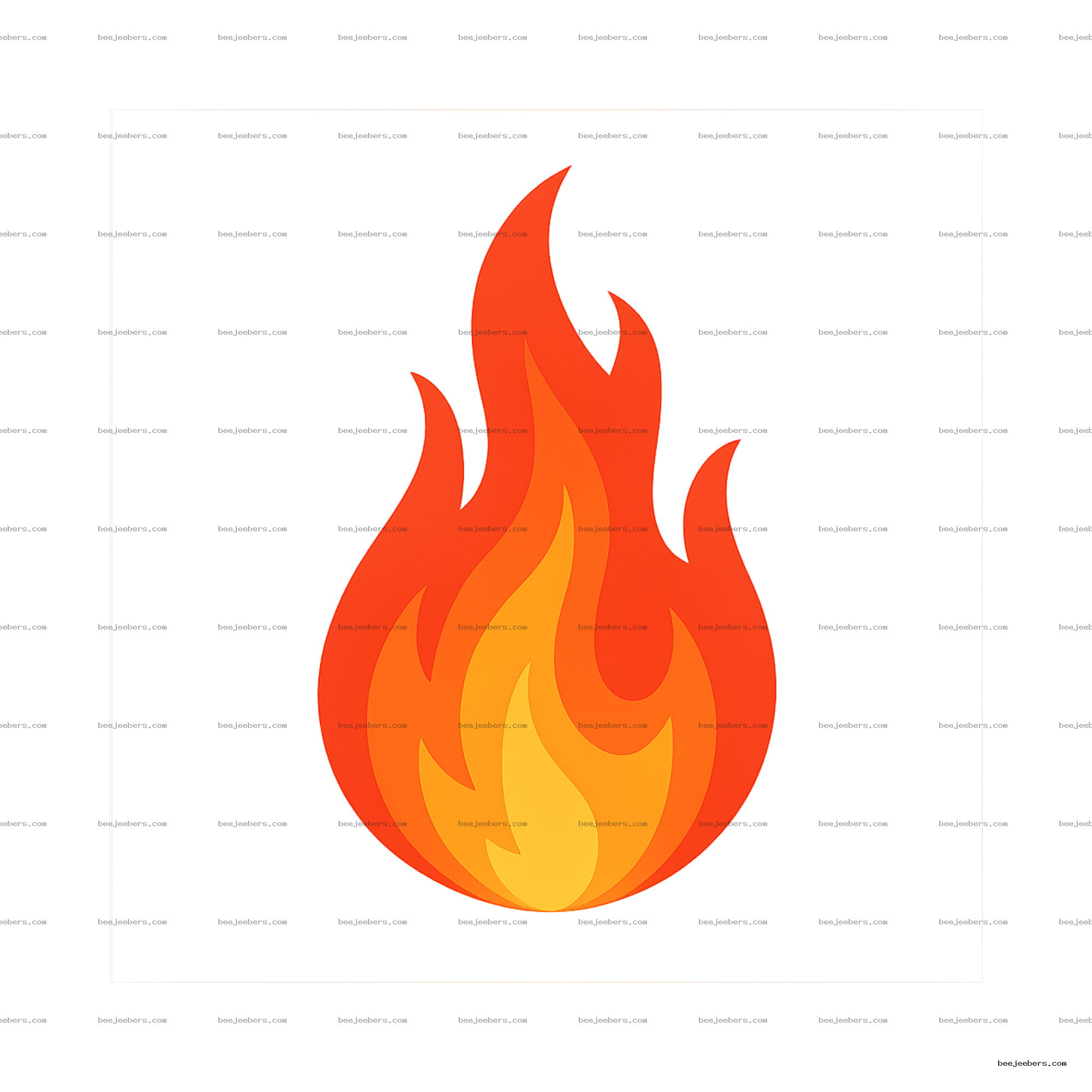 Bright orange and yellow flame vector illustration with transparent background