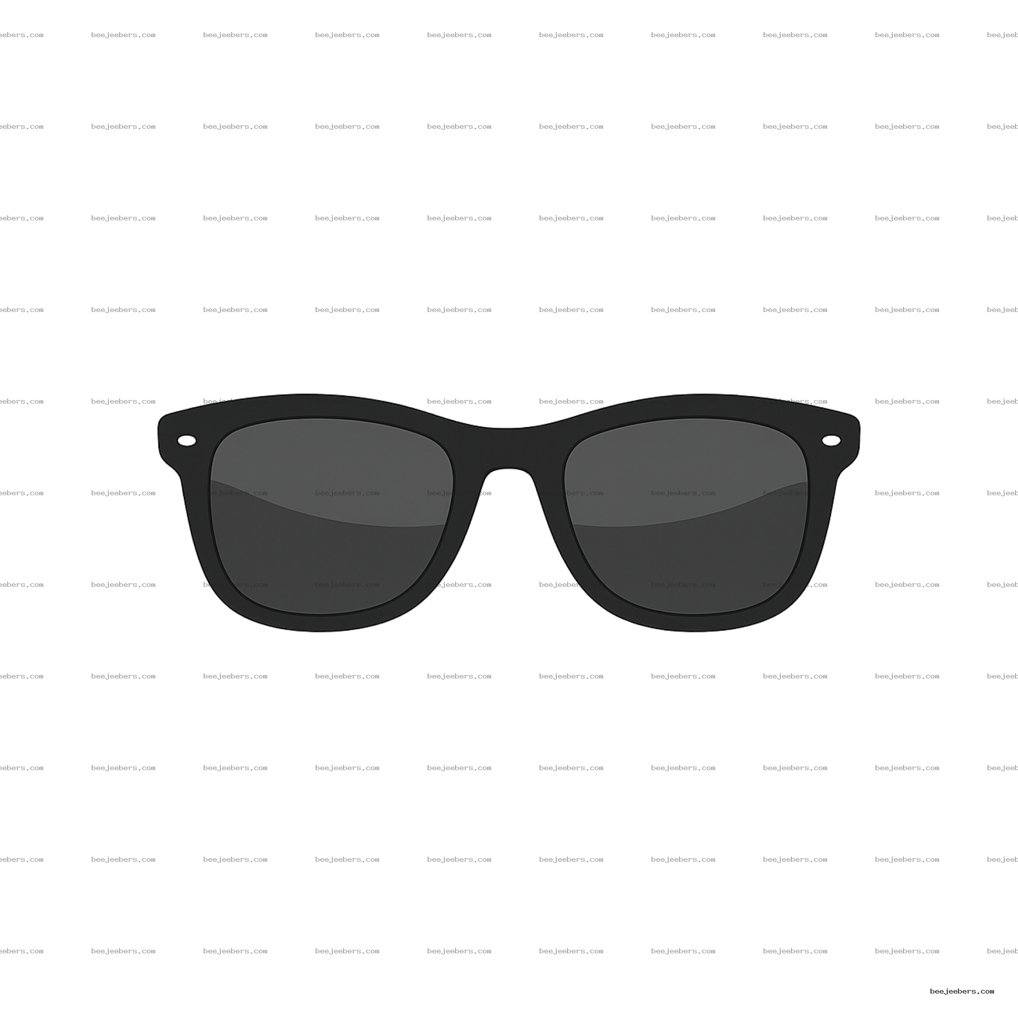 Black sunglasses with dark lenses vector image on transparent background