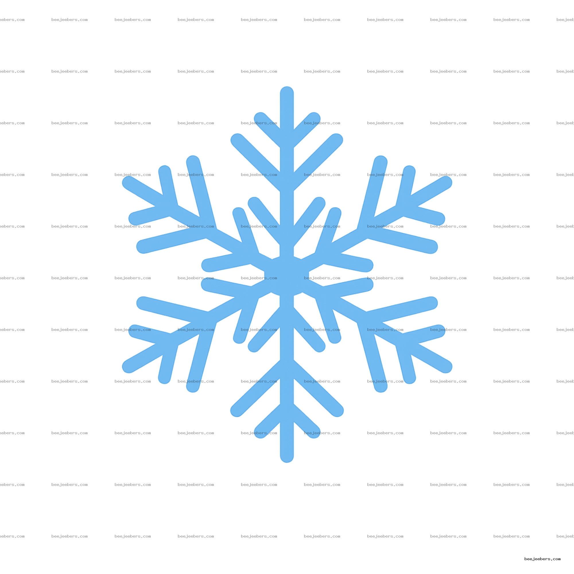 Light blue vector snowflake on transparent background digital download