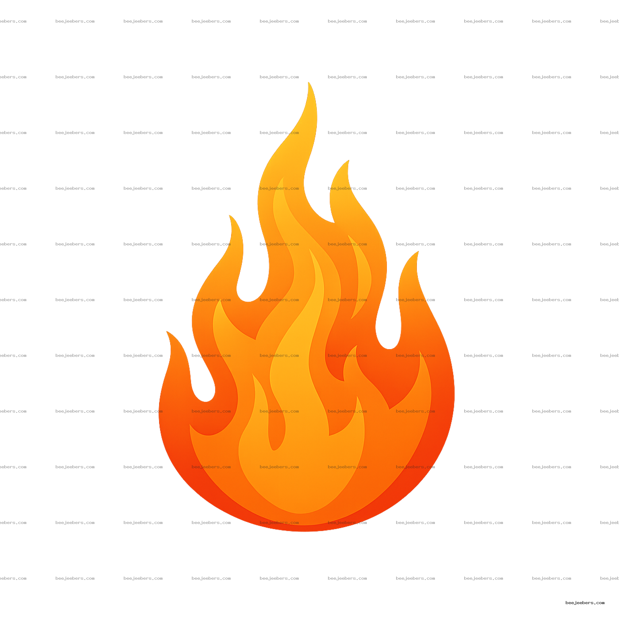 Stylized orange and yellow flame vector graphic with transparent background