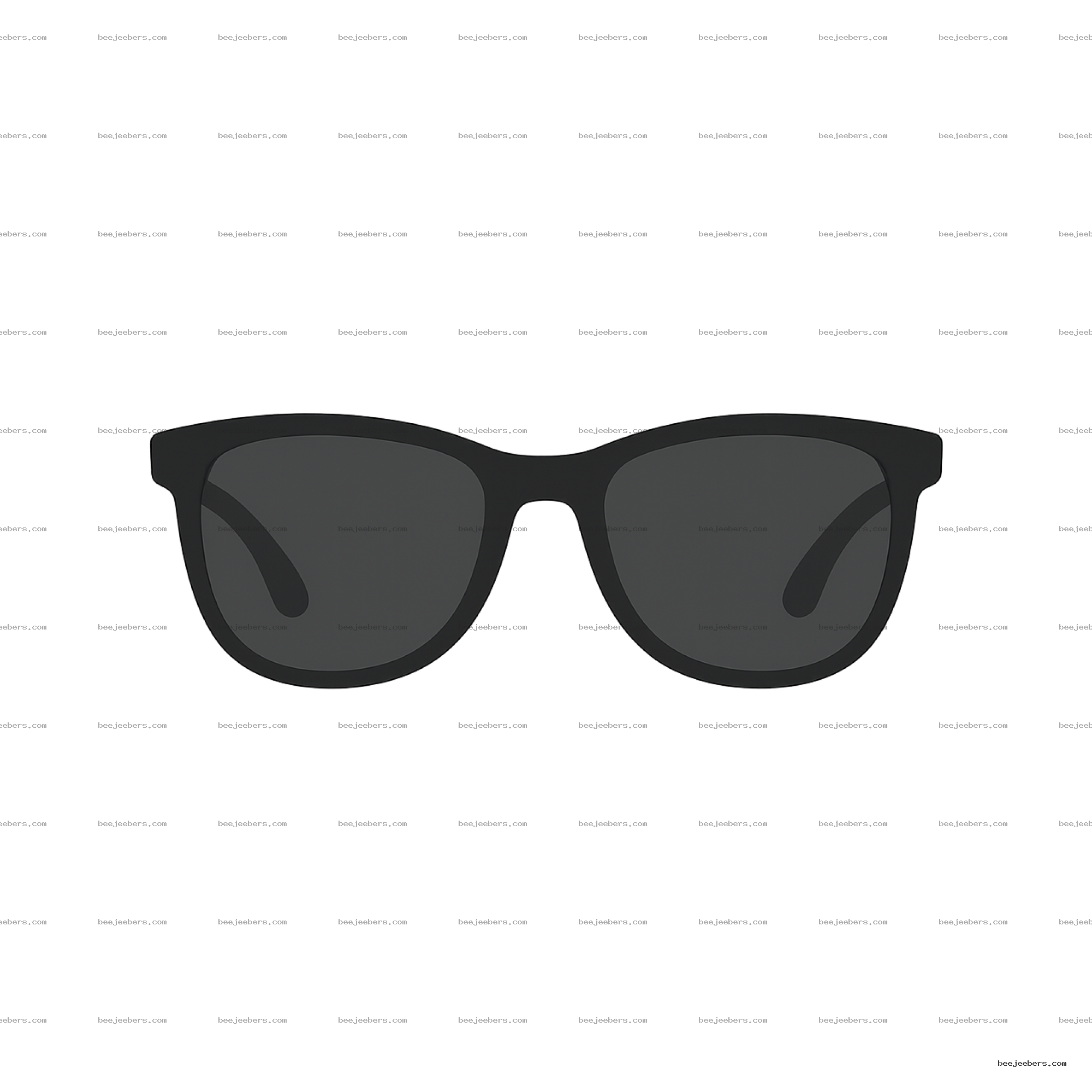 Clean vector PNG of classic black sunglasses with dark lenses on transparent background