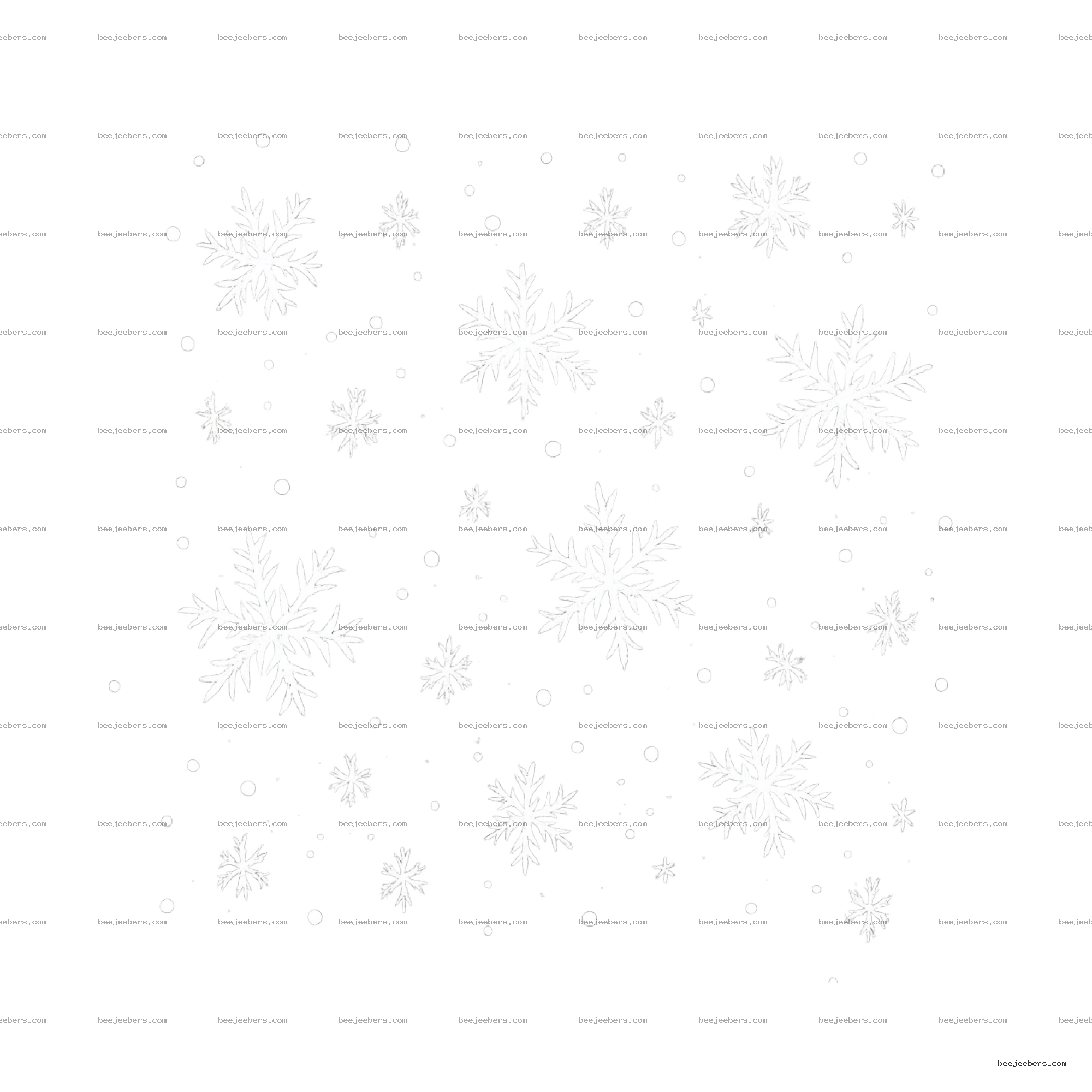 Clean vector white snowflakes and snow dots falling on transparent background