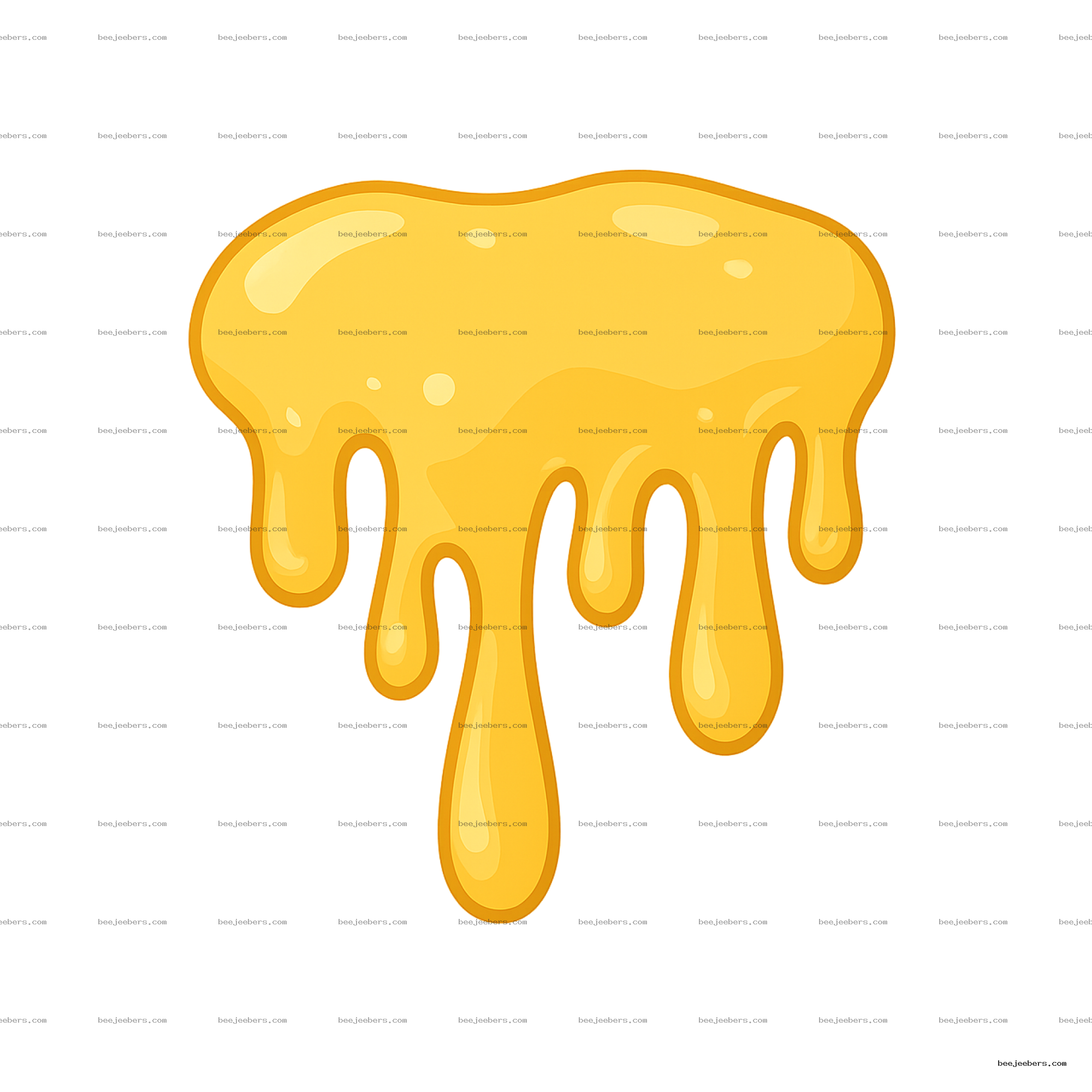Vector illustration of melted cheese dripping in yellow and orange with highlights on transparent background