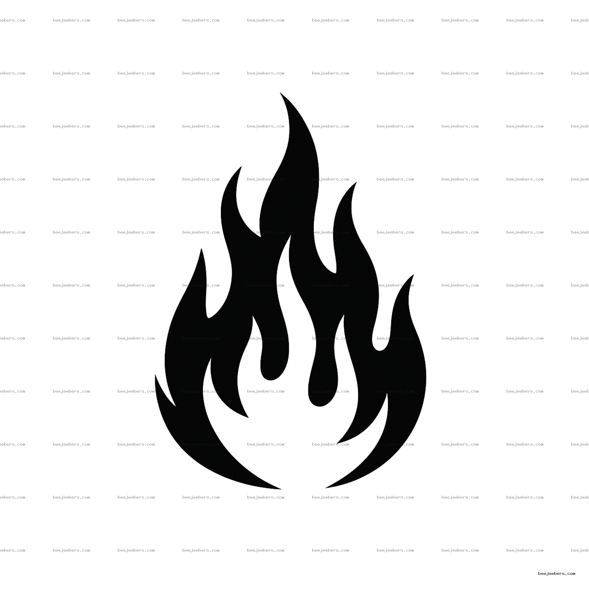 Clean vector black flames silhouette with transparent background