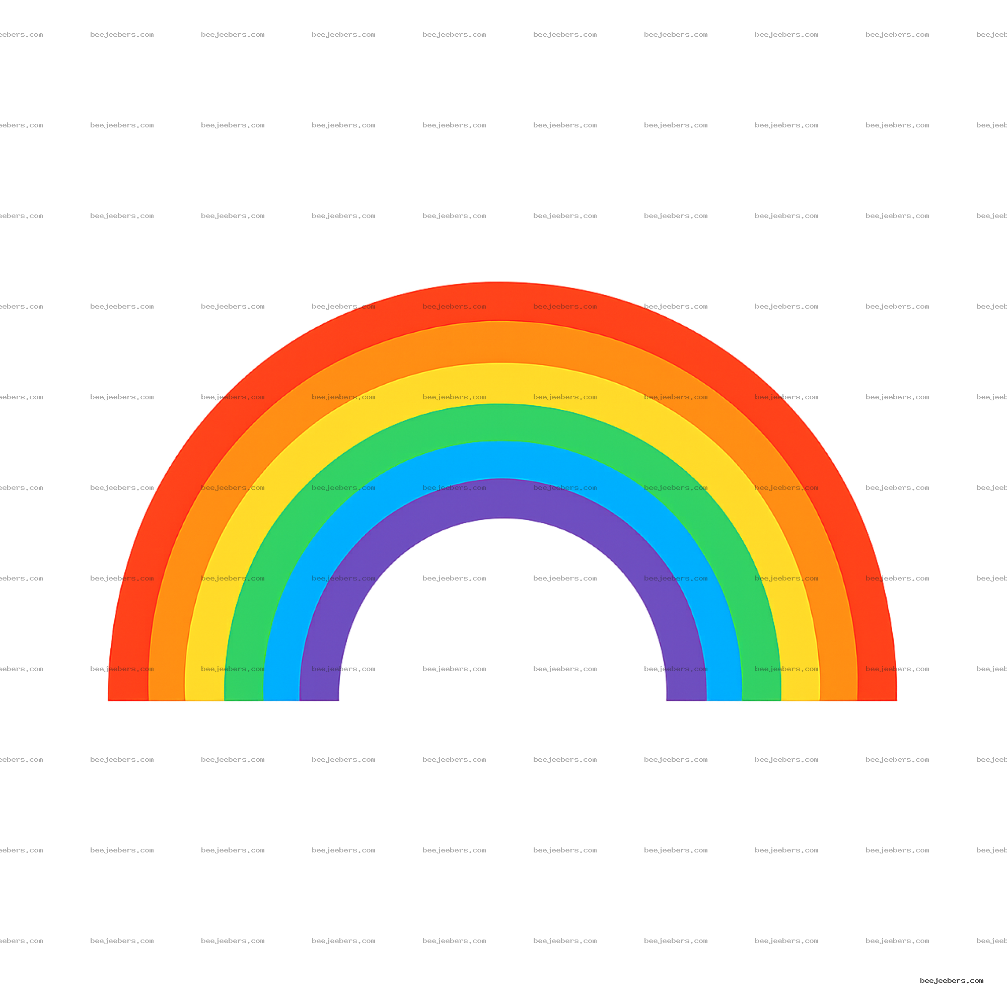 Colorful clean vector rainbow arch with transparent background for digital use