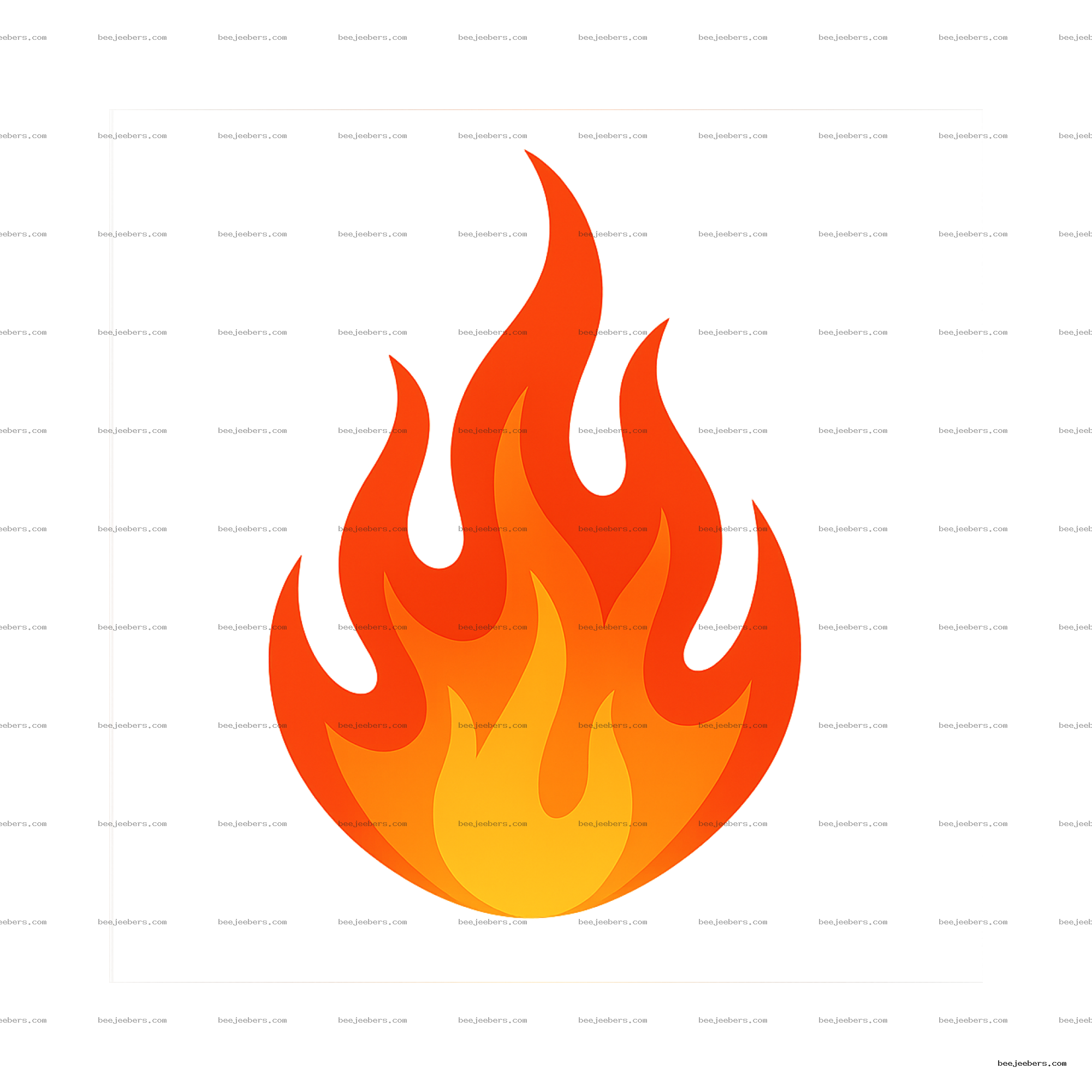 Vector illustration of a clean orange and yellow flame with transparent background