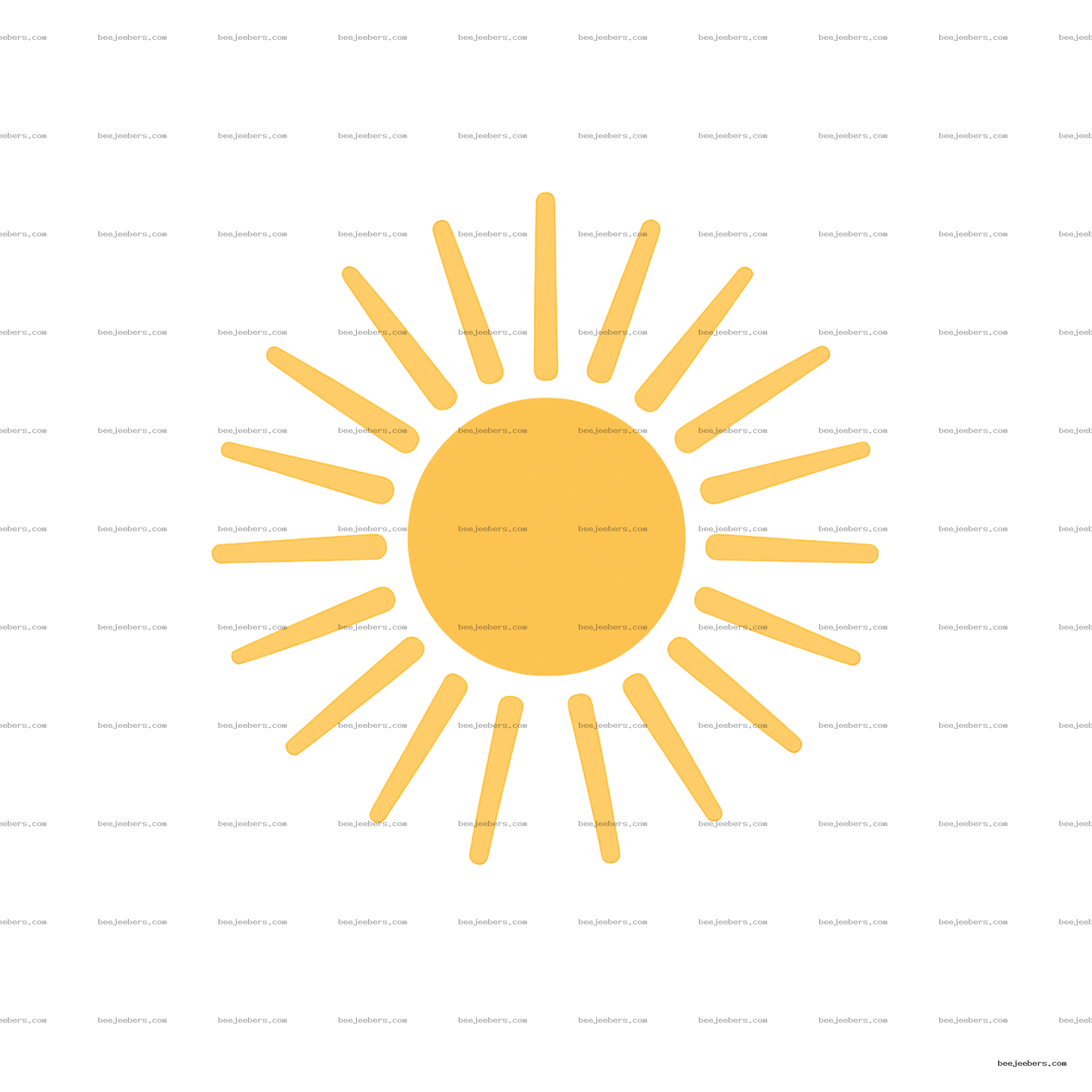 Vector sun with yellow rays on transparent background for digital design and crafts