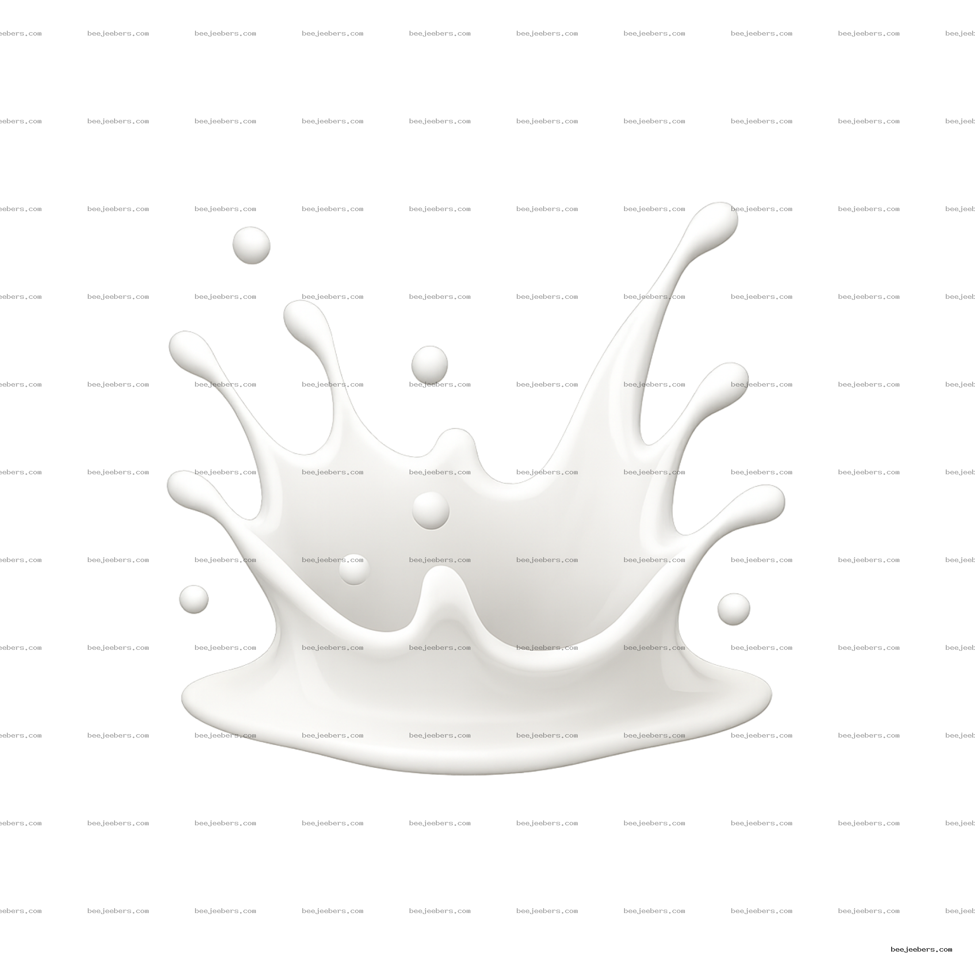 Realistic milk splash with droplets on transparent background, perfect for design and digital use