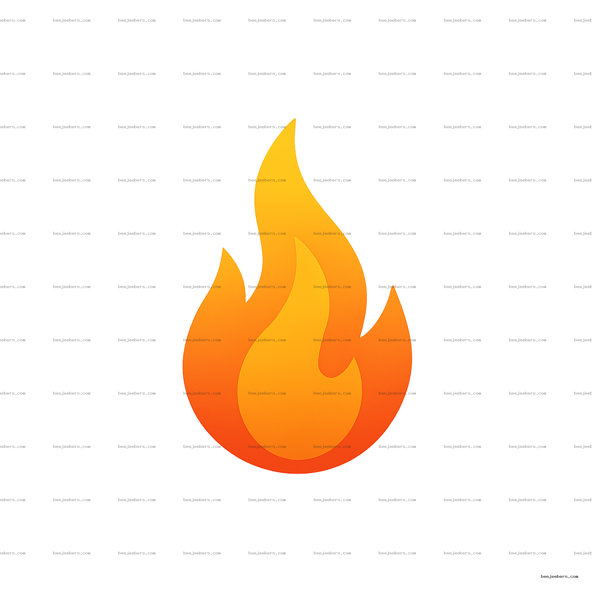 Clean vector illustration of a small orange and yellow flame on transparent background