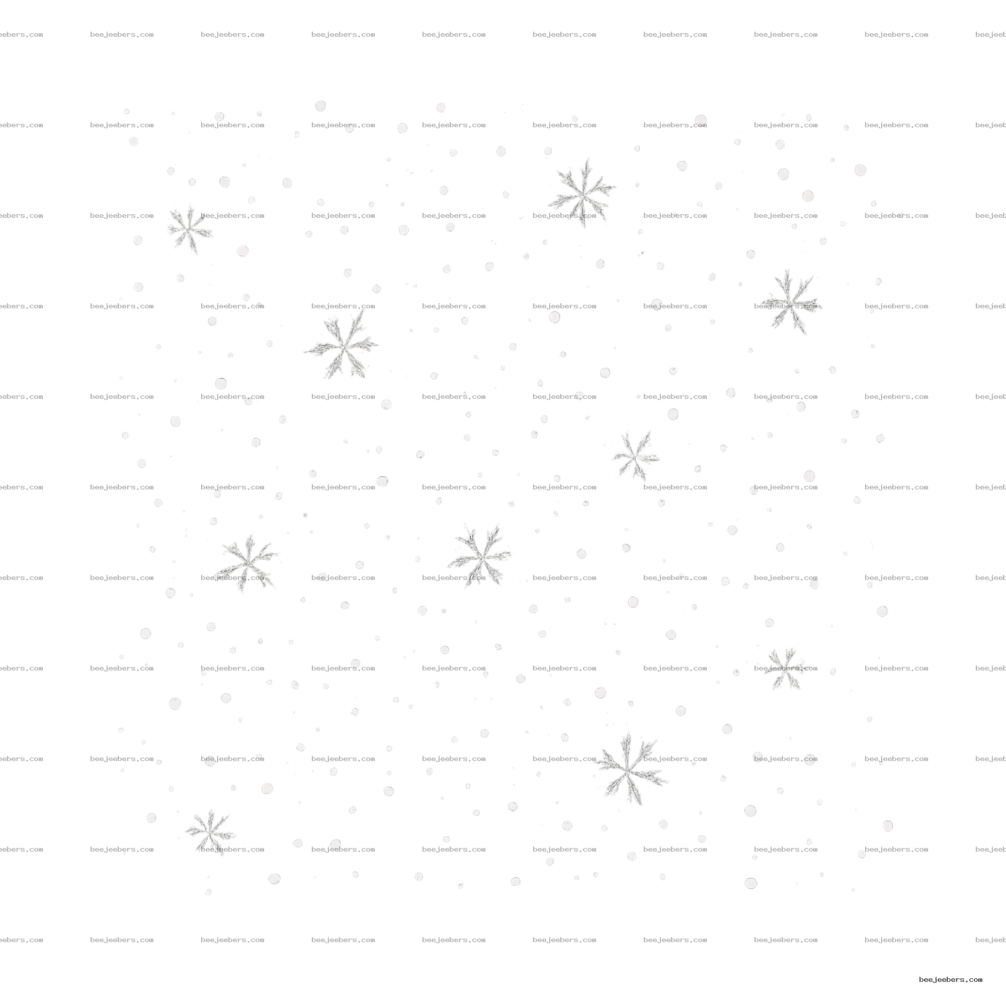 Transparent snow overlay PNG with white snowflakes and snow dots in clean vector style