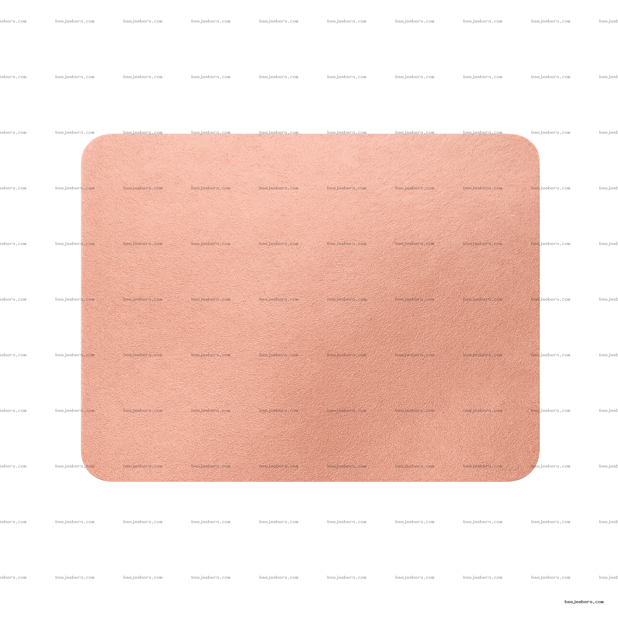 Smooth rose gold textured background with rounded corners on transparent PNG