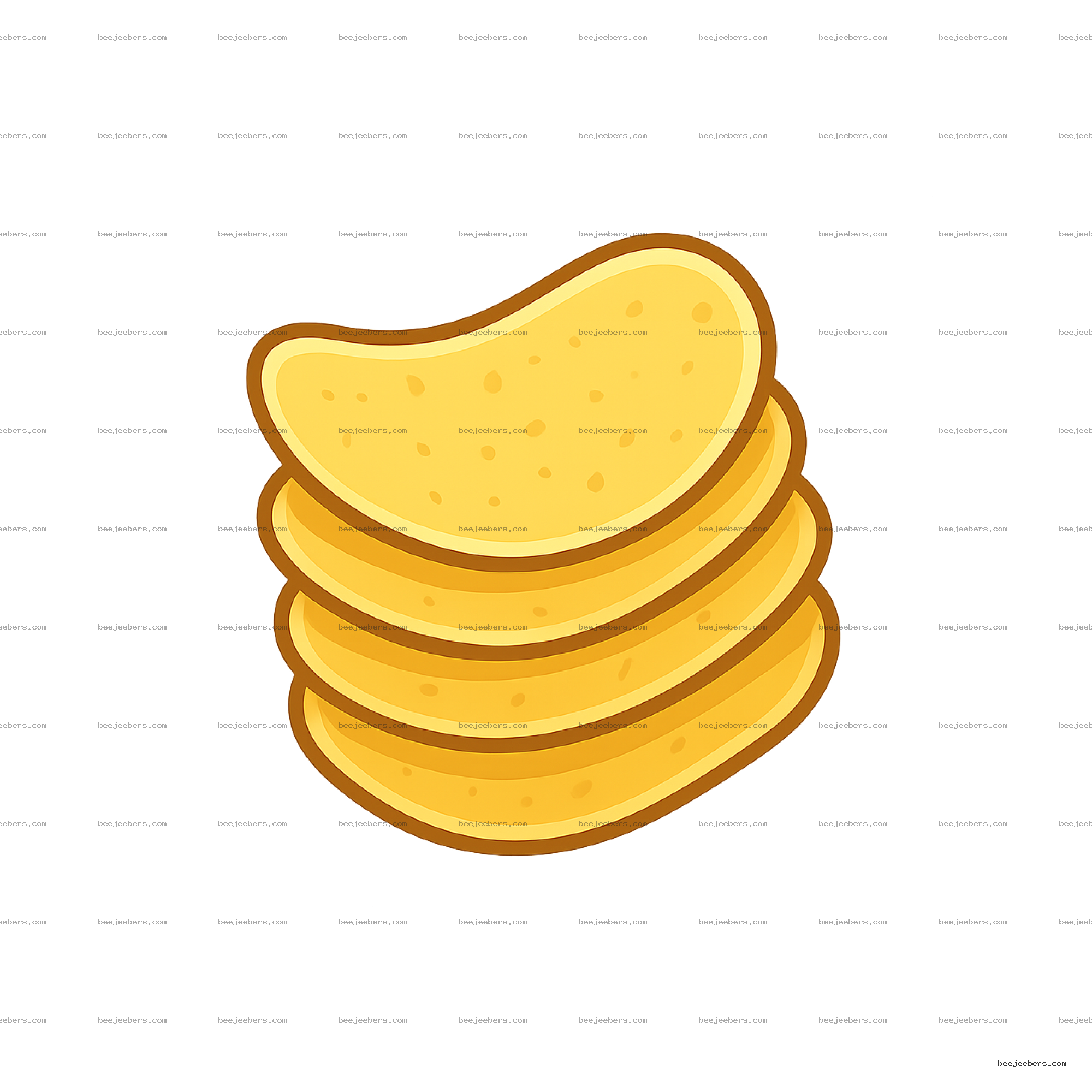 Stack of clean vector potato chips clipart with transparent background