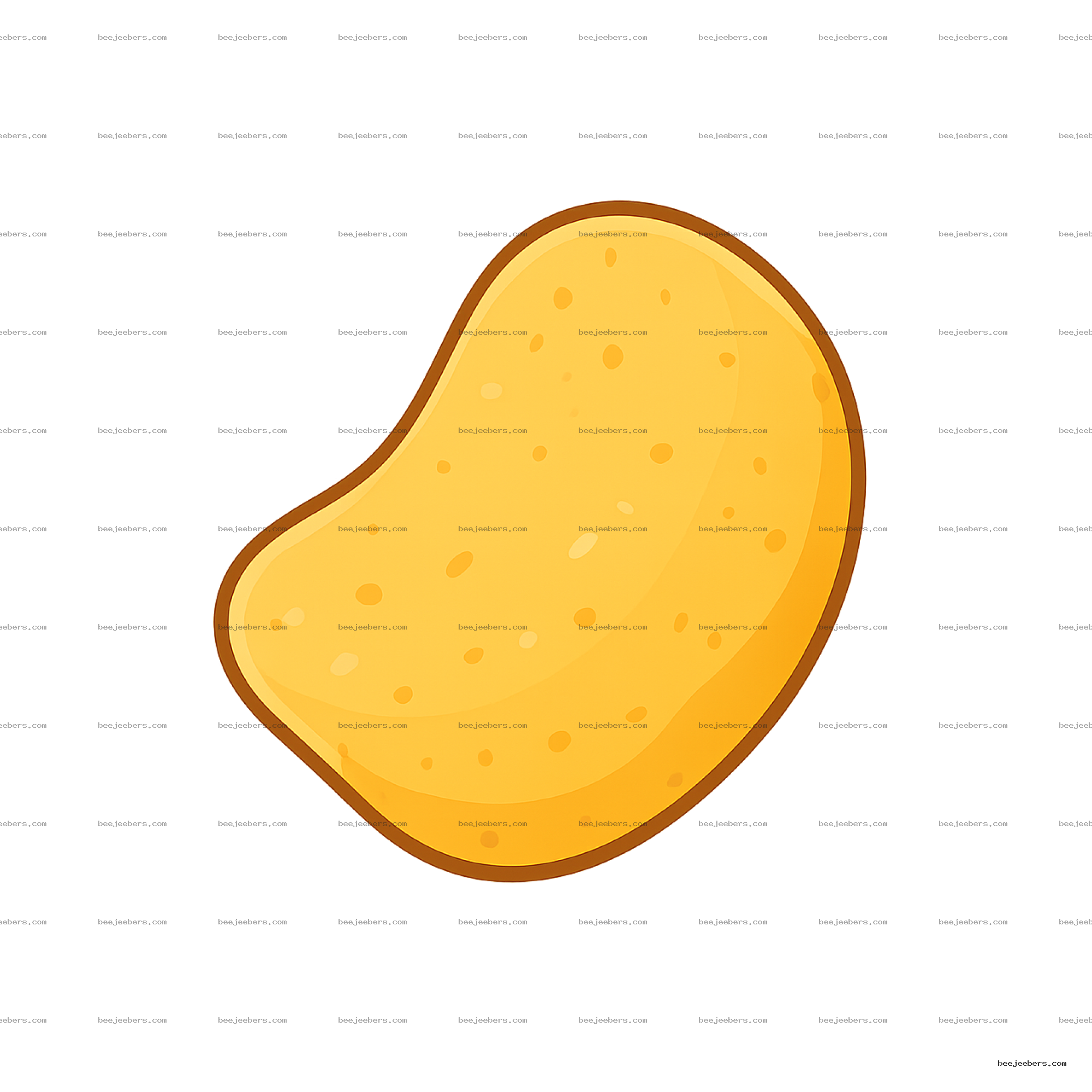 Clean vector illustration of a single golden potato chip with transparent background