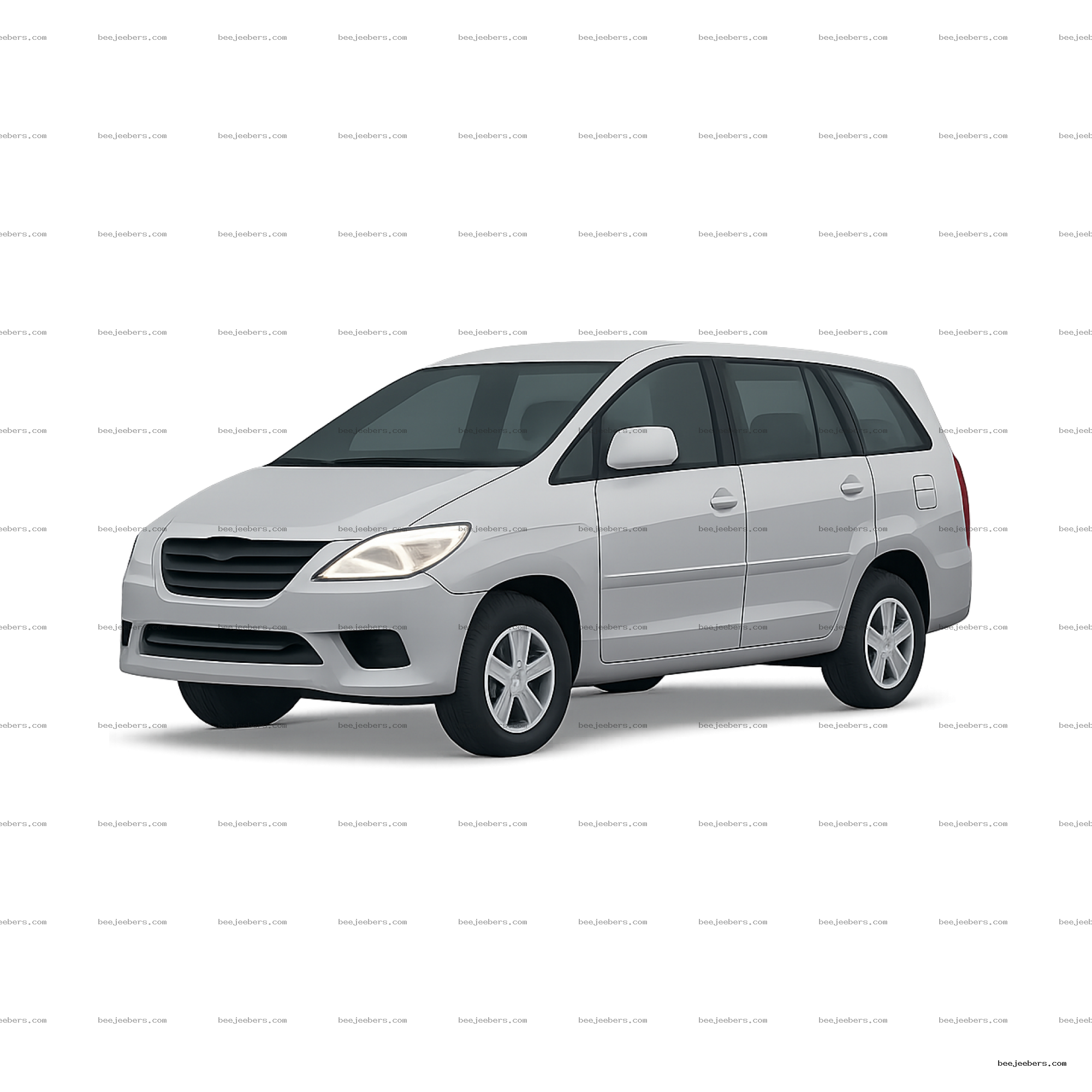 Clean vector PNG of white compact SUV car front-side view with transparent background